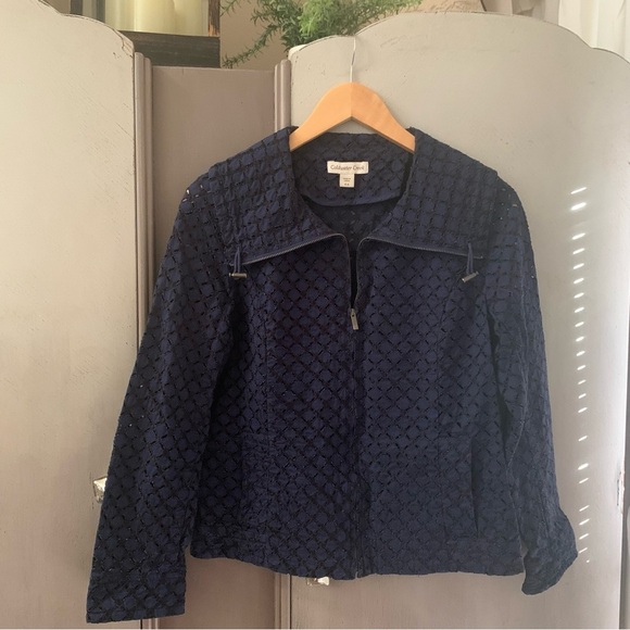🥀FLASH SALE Coldwater Creek Blue Zip Front Jackets - Picture 2 of 6